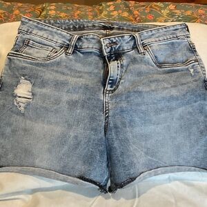 Kut from the Kloth Light Blue Distressed Jean Shorts